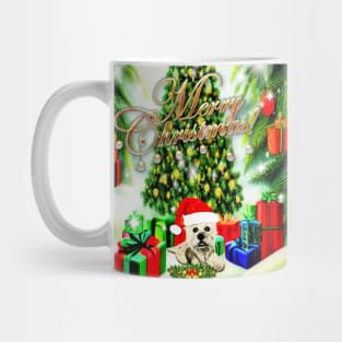 Cute Scottish Terrier Christmas Greeting Mug